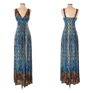 Raindrops by Papillon Maxi Dress Size Medium